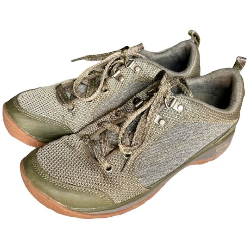 Chaco Kanarra Hiking Walking Shoes - Olive/Gray - 8.5